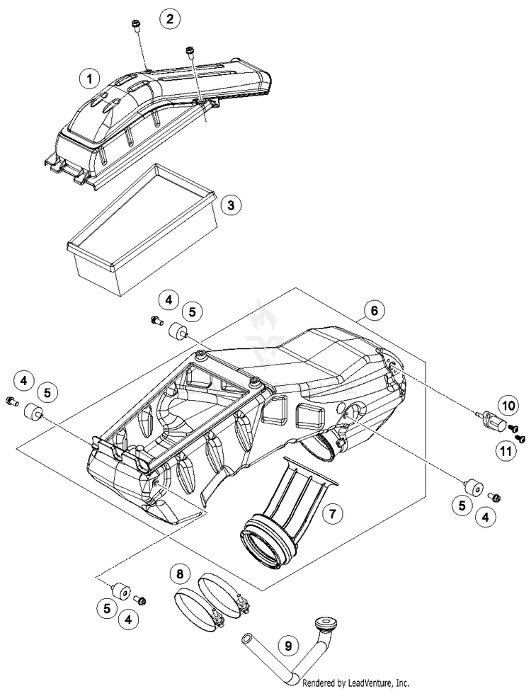 Air Filter 690 ENDURO R Chassis - 2016 Schematic
