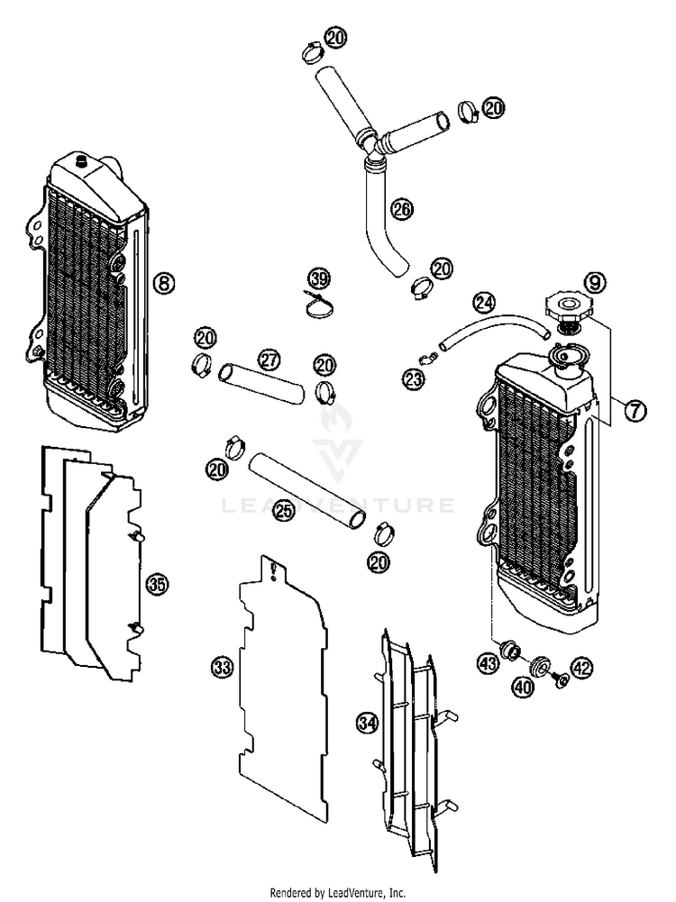 Cooling System 300 XC Engine - 2007 Schematic