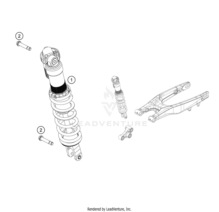 Shock Absorber 250 XC CHASSIS - 2018 Schematic