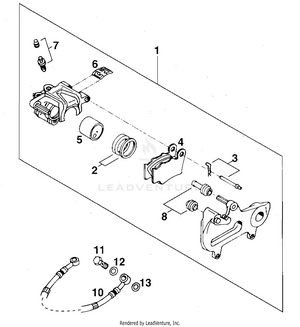 Brake Caliper Rear Schematic