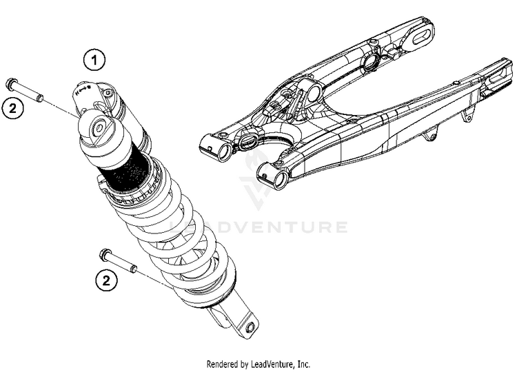 Shock Absorber 500 EXC-F CHASSIS - 2018 Schematic