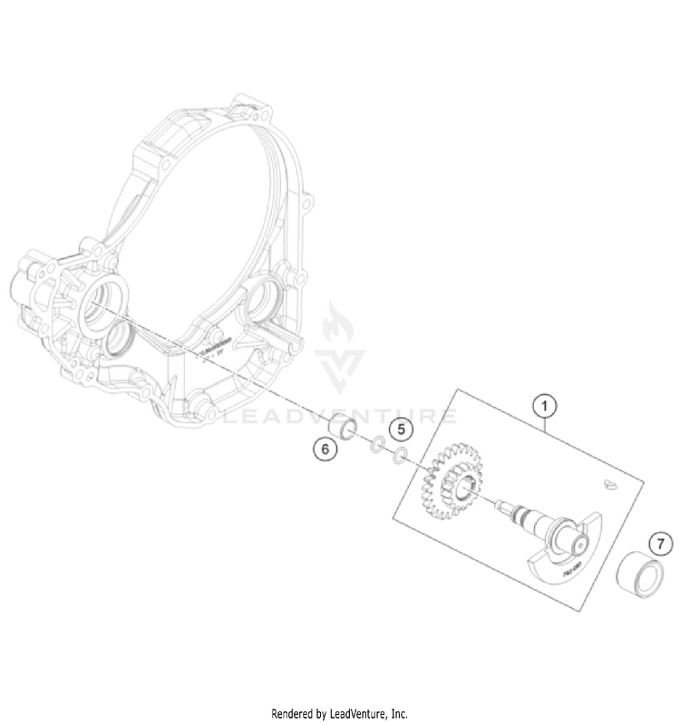 Balancer Shaft 350 XC-F ENGINE - 2024 Schematic