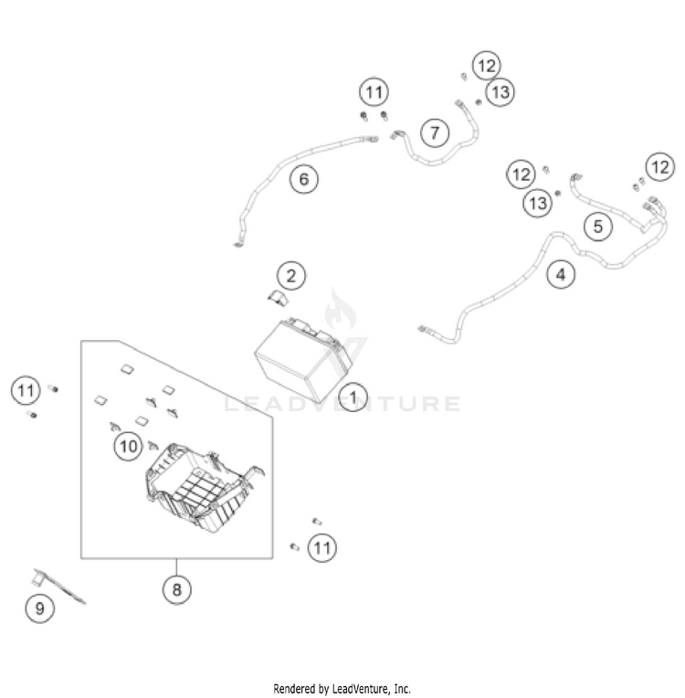 Battery 1290 SUPER ADVENTURE S, orange US CHASSIS - 2022 Schematic