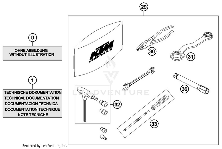 Accessories Kit 690 ENDURO R Chassis - 2016 Schematic