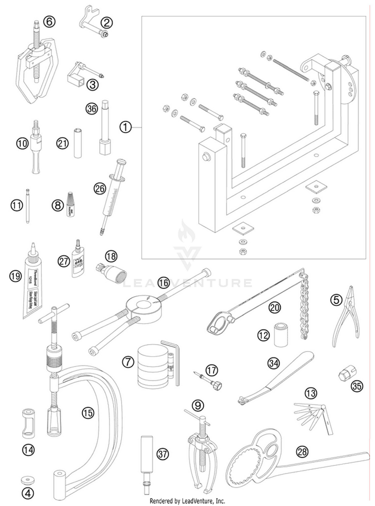 Special Tools 250 SX-F Engine - 2010 Schematic
