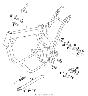Frame, Side Stand Schematic