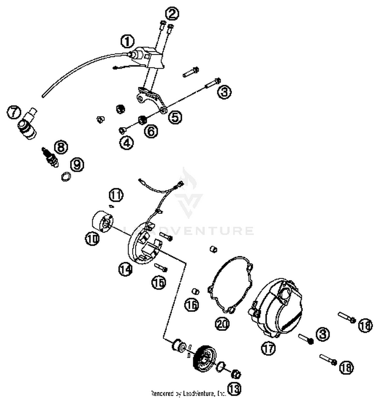 Ignition System 50 SX MINI Engine - 2015 Schematic