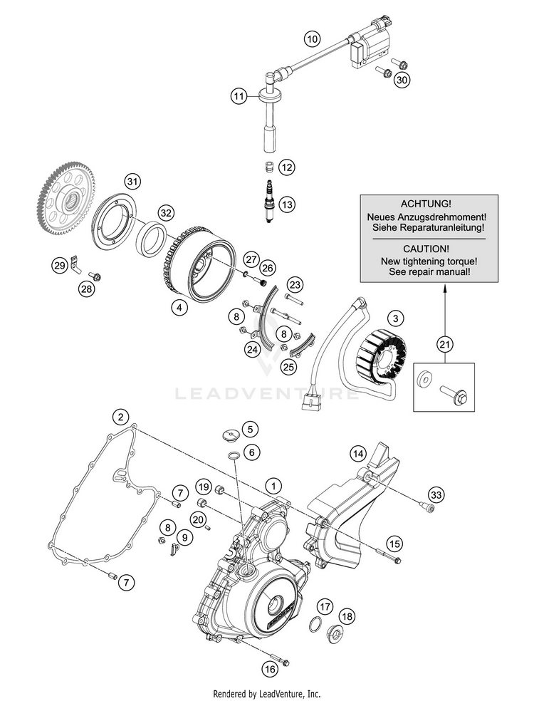 Ignition System 390 RC WHITE ABS Engine - 2016 Schematic