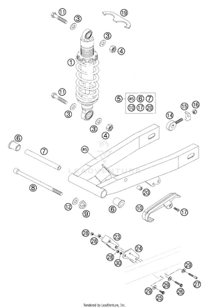 Swingarm - Monoshock Schematic