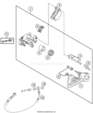 Rear Brake Caliper Schematic
