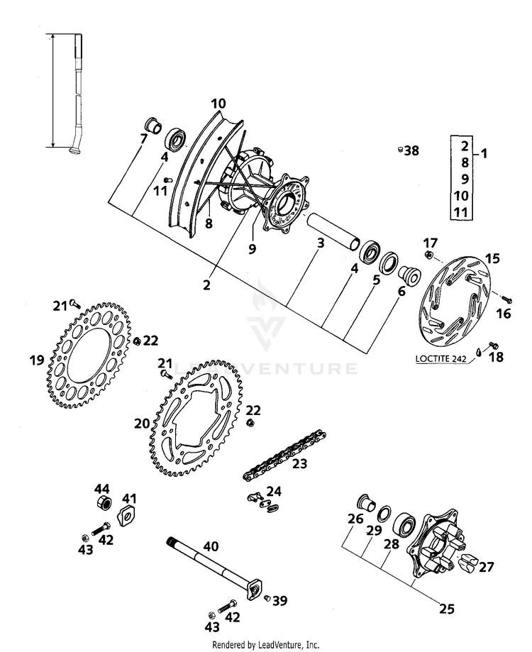 Rear Wheel Lc4-E 640 LC4-E Chassis - 2000 Schematic