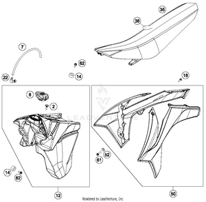 Tank, Seat, Cover Schematic