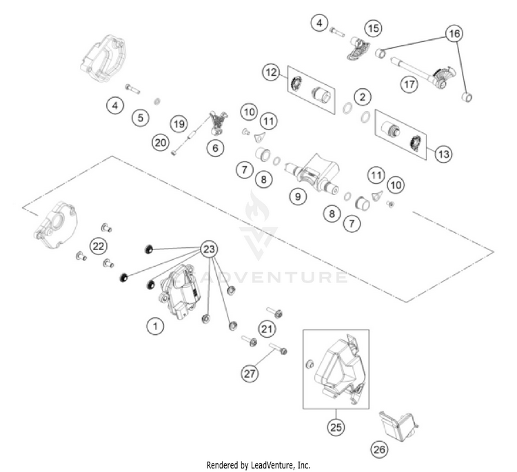 Exhaust Control 250 XC-W ENGINE - 2026 Schematic