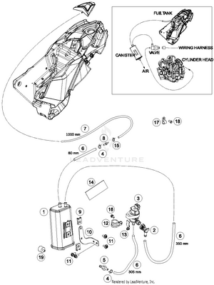 Evaporate Kanister Schematic