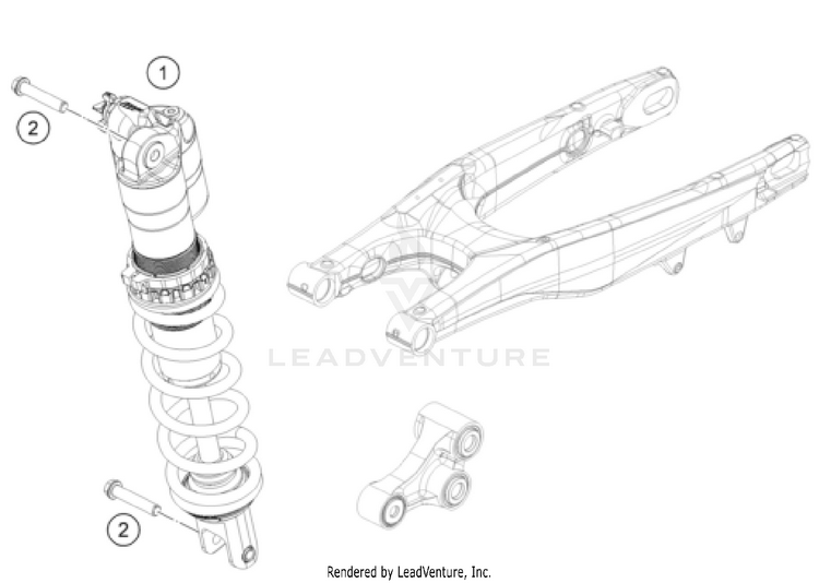 Shock Absorber 125 SX CHASSIS - 2023 Schematic