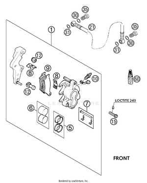 Brake Caliper Front Schematic