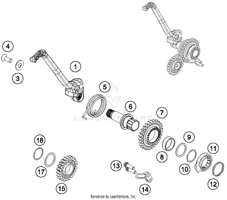 Kick Starter 250 XC-W TPI ENGINE - 2019 Schematic