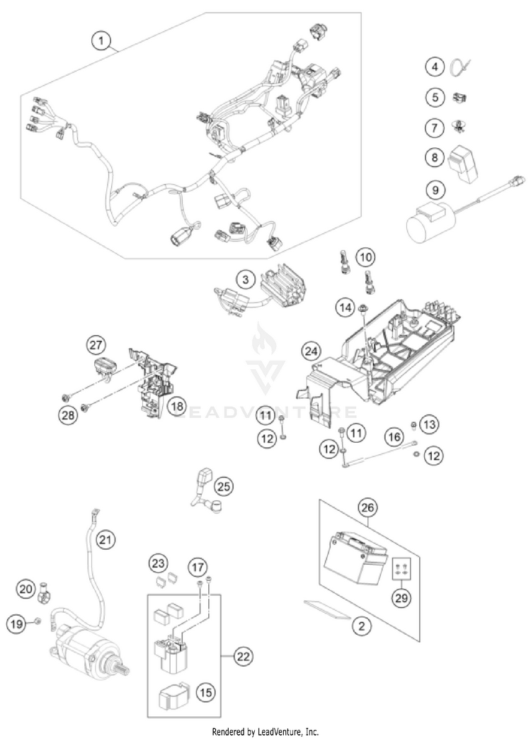 Wiring Harness 350 XC-F CHASSIS - 2024 Schematic