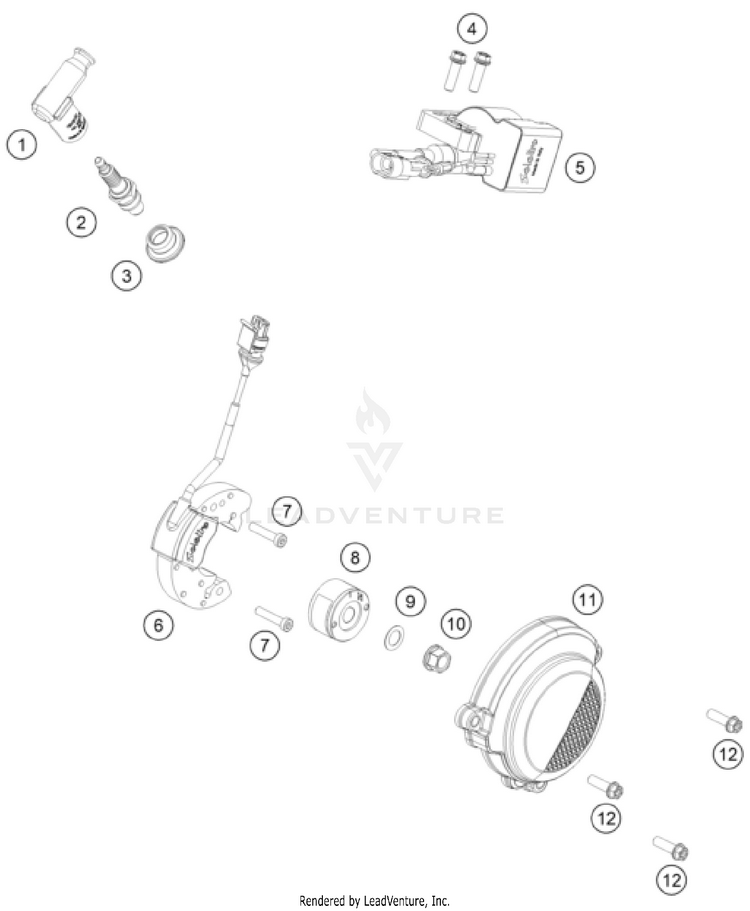 Ignition System 50 SX FE ENGINE - 2024 Schematic