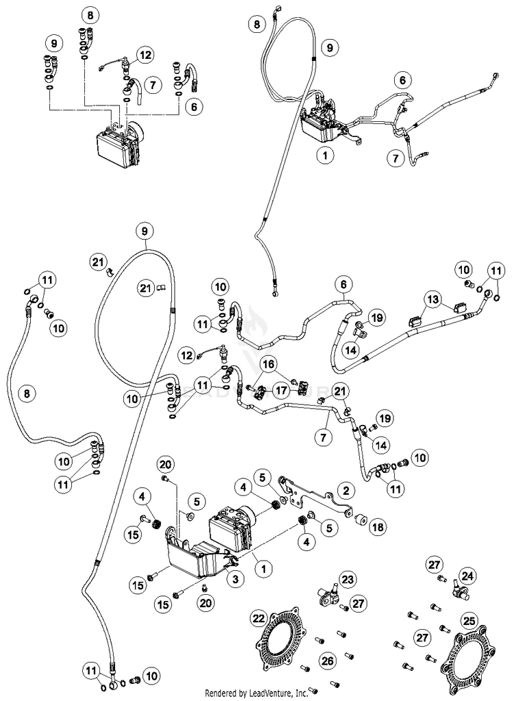 Antiblock System Abs 690 ENDURO R CHASSIS - 2017 Schematic