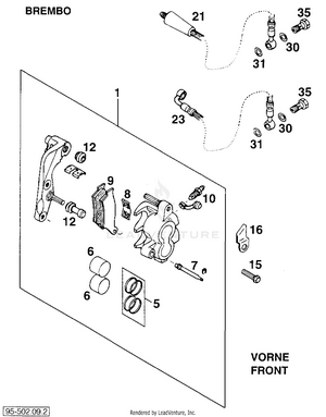 Brake Caliper Front Schematic