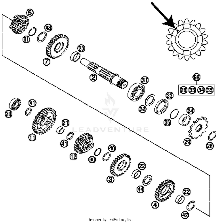 Transmission Ii - Countershaft 150 XC Engine - 2014 Schematic