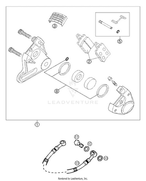Brake Caliper Rear Grimeca Schematic