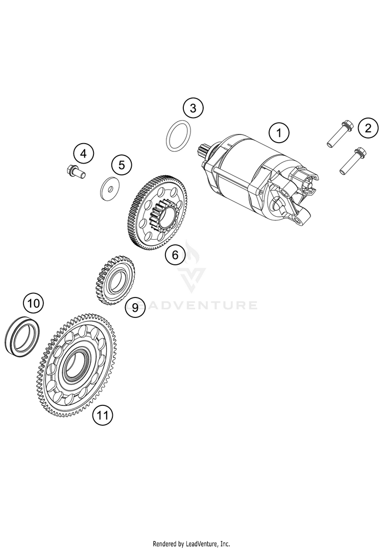 Electric Starter 450 XC-F Engine - 2021 Schematic