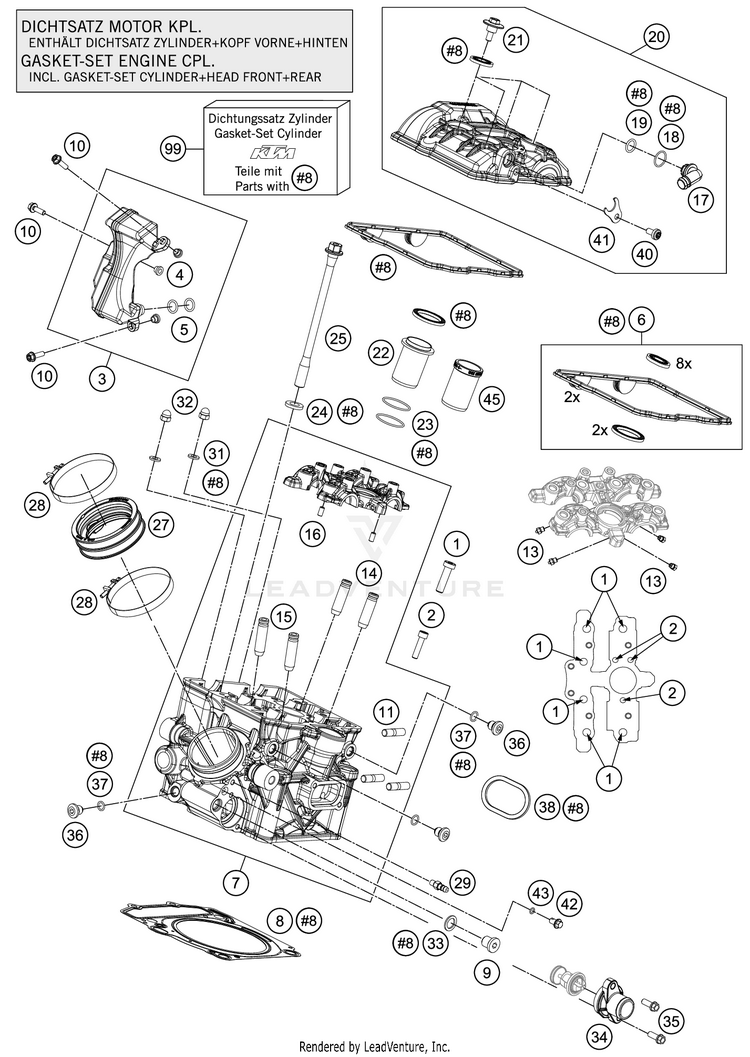 Cylinder Head Rear 1290 SUPER ADVENTURE R ENGINE - 2020 Schematic