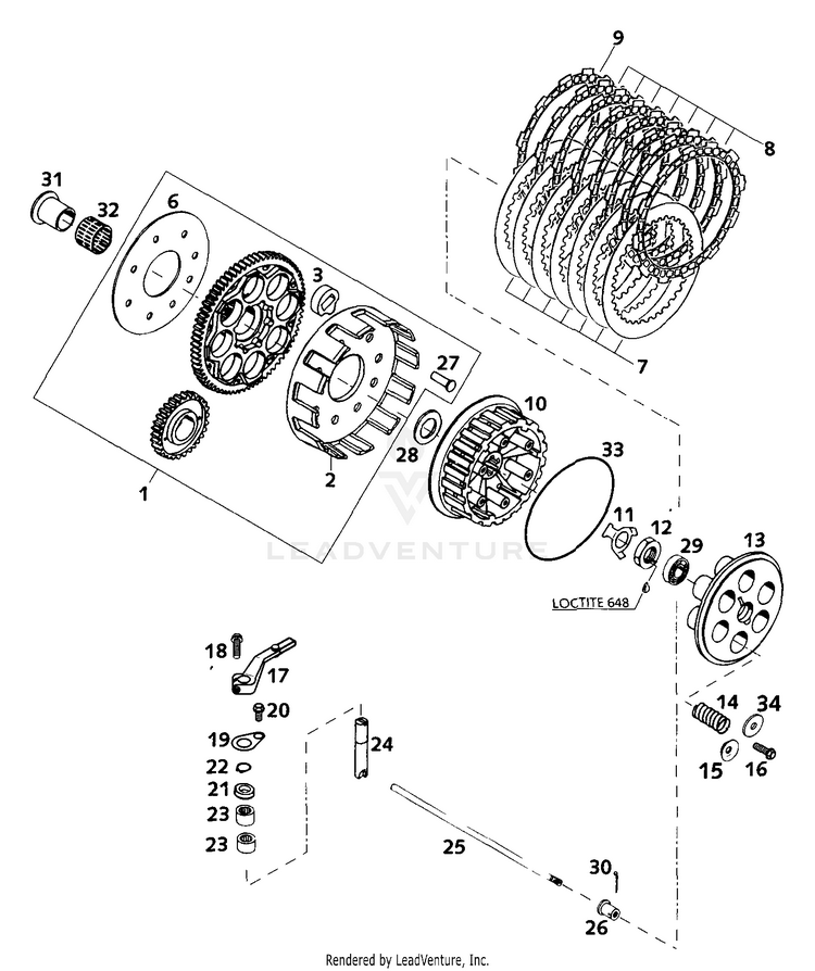 Clutch 640 LC4-E Engine - 2000 Schematic