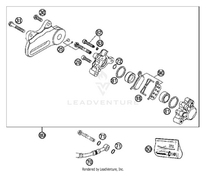 Brake Caliper Rear Schematic