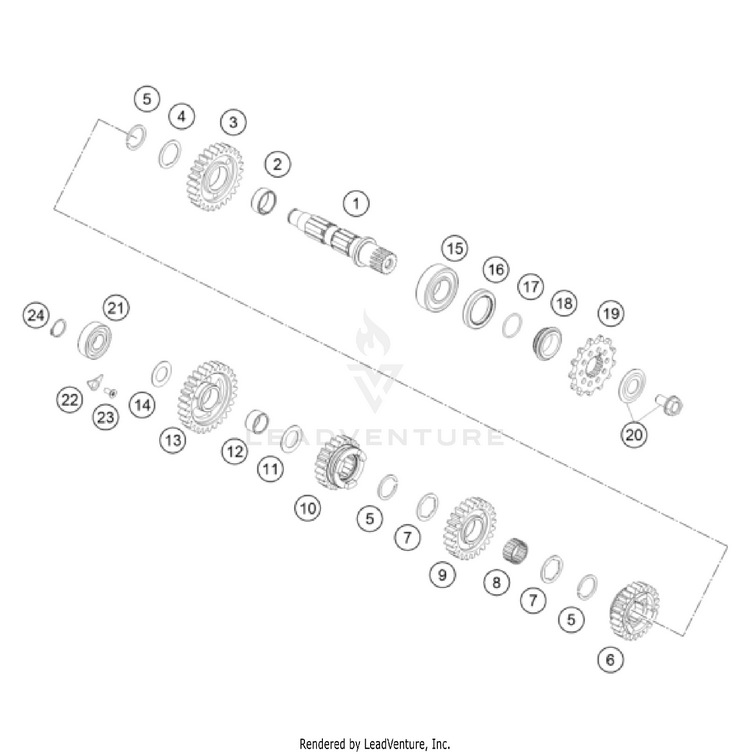 Transmission Ii - Countershaft 350 SX-F Engine - 2022 Schematic