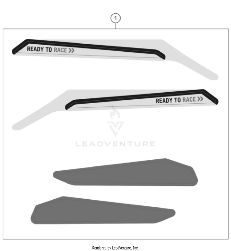 Decal 1290 SUPER ADVENTURE S, grey CHASSIS - 2023 Schematic