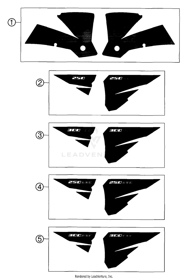 Decal 300 MXC Chassis - 2004 Schematic