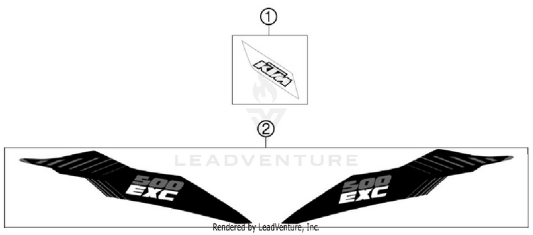 Decal 500 EXC Chassis - 2012 Schematic