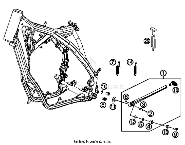 Side / Center Stand 250 XC Chassis - 2014 Schematic