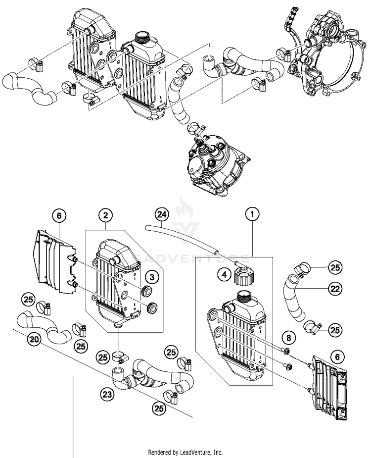 Cooling System 50 SX ENGINE - 2017 Schematic