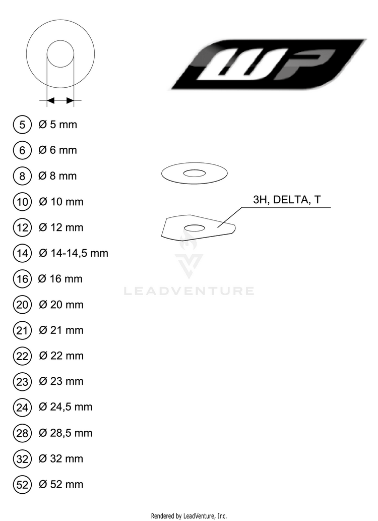 Wp Shims For Setting 250 XC CHASSIS - 2018 Schematic