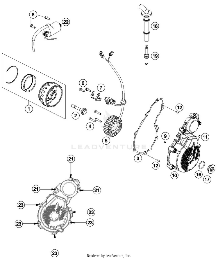 Ignition System 350 EXC-F ENGINE - 2019 Schematic