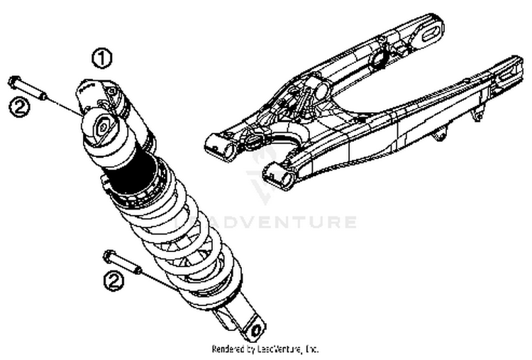 Shock Absorber 350 XCFW SIXDAYS Chassis - 2015 Schematic