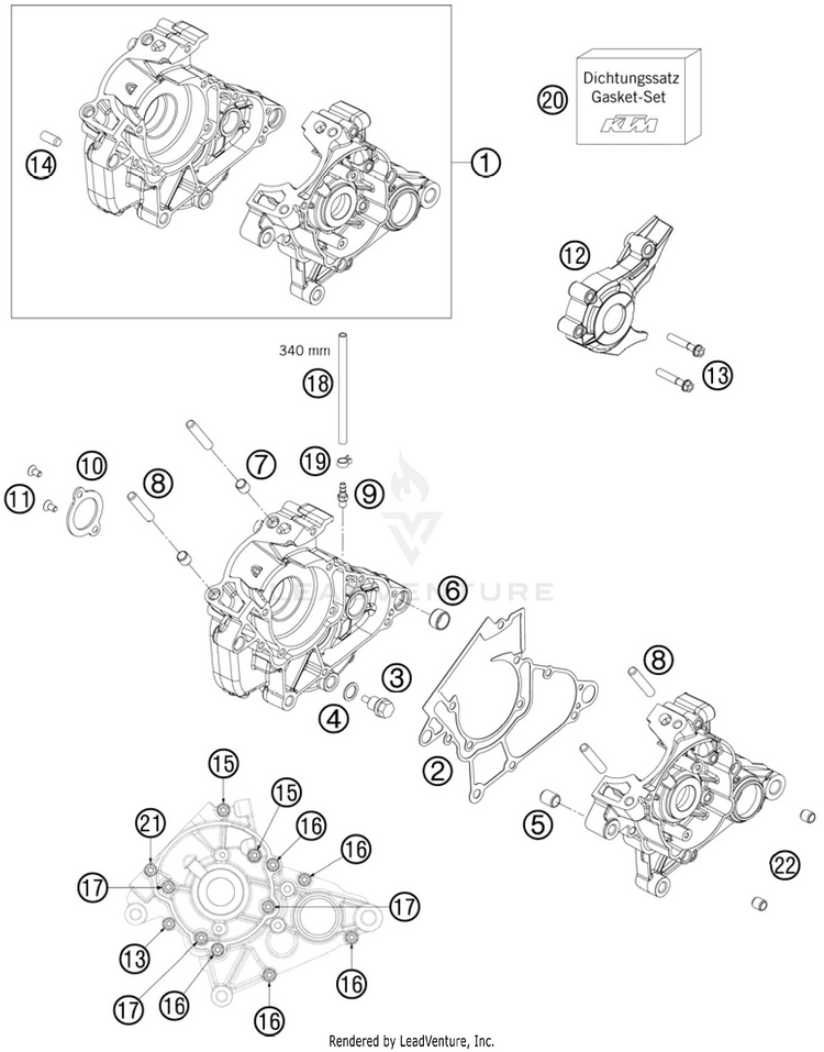 Engine Case 50 SX Engine - 2011 Schematic