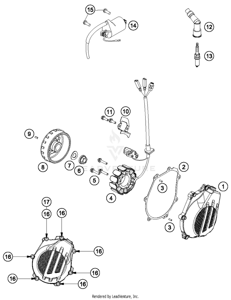 Ignition System 450 SXF FACTORY EDITION Engine - 2016 Schematic