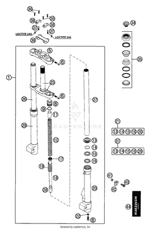 Front Fork Marzocchi Schematic