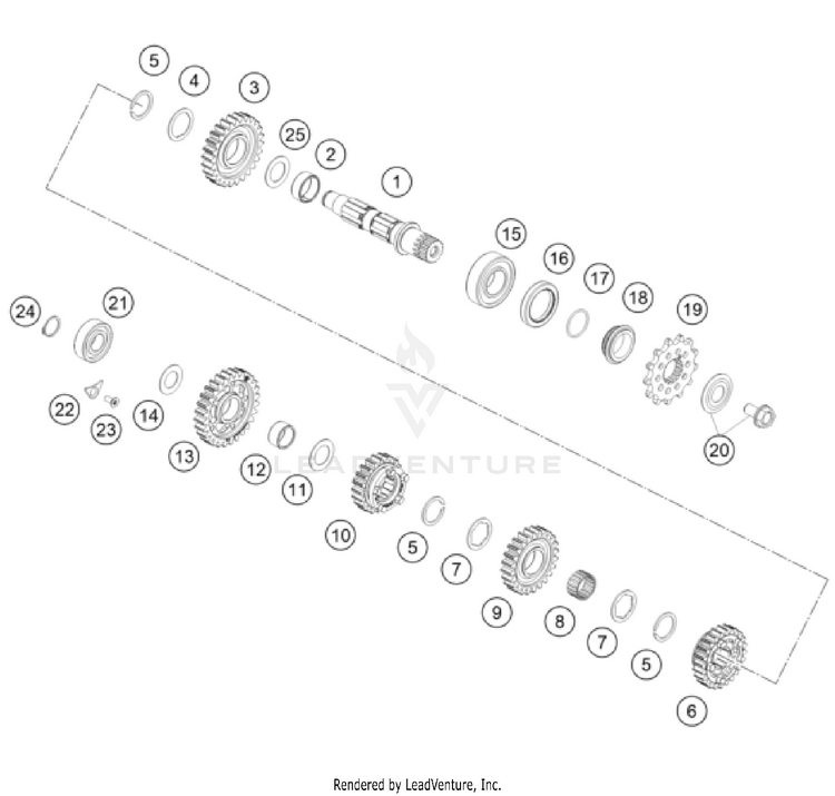 Transmission Ii - Countershaft 250 SX Engine - 2023 Schematic
