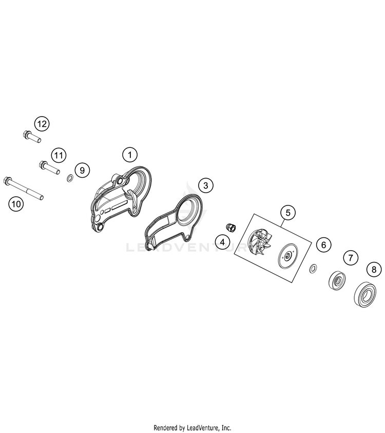 Water Pump 250 XC TPI Engine - 2021 Schematic