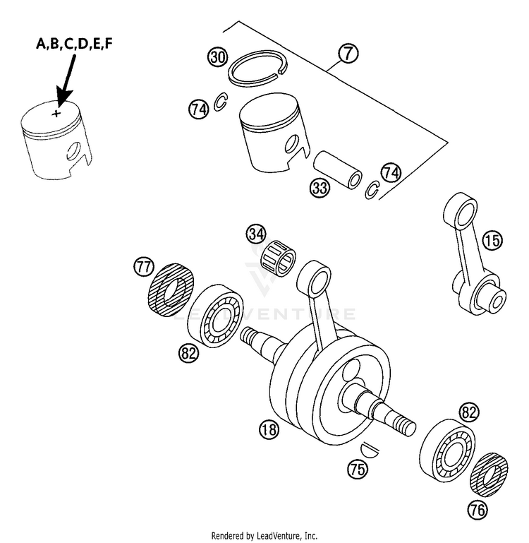 Crankshaft, Piston Schematic