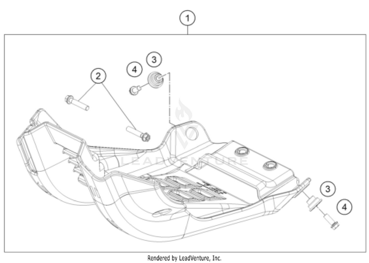 Engine Guard 300 XC CHASSIS - 2025 Schematic
