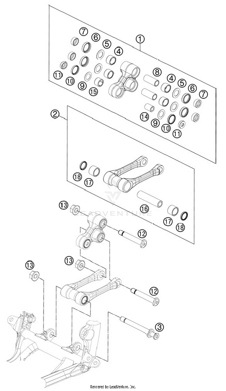 Pro Lever Linking 250 SX Chassis - 2012 Schematic