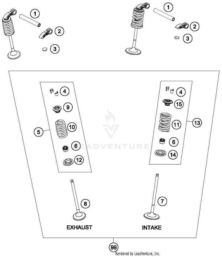Valve Drive 250 SX-F ENGINE - 2019 Schematic
