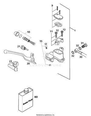 Hand Brake Cylinder Schematic